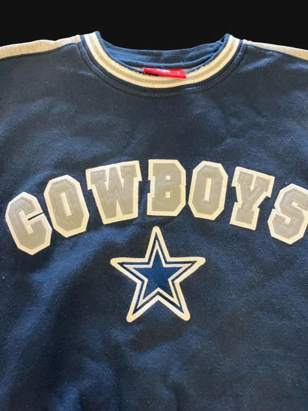 Vintage Retro 90s Y2K Dallas Cowboys Spellout Crewneck Sweatshirt Mens Large